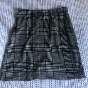 Cotton plaid skirt
